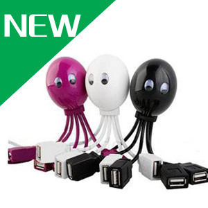 【超可爱 乌贼形电脑USB HUB 2.0分线器 一拖四集线器 章鱼型】价格,厂家,图片,USB HUB/分线器,广州众千电子产品-
